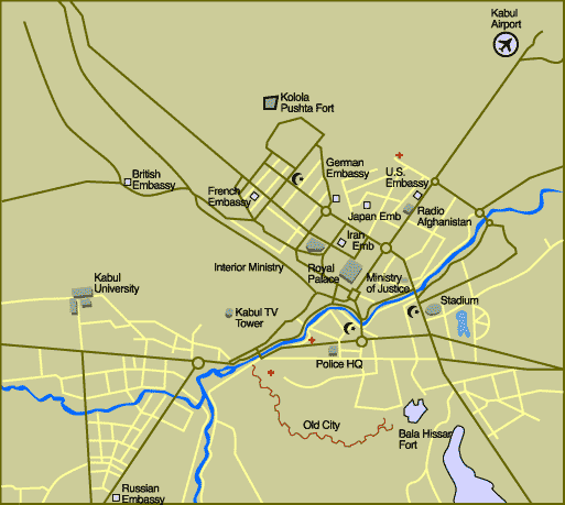 Afghanistan Map Kabul