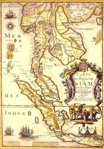 Old map of Siam