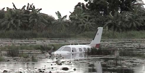 Malibu after successful forced landing in Bang Bla (South of Bangkok)