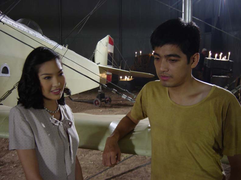 Malai and Duang in the hangar